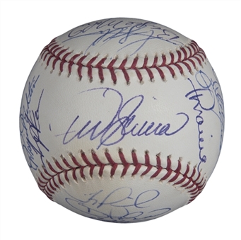 2002 World Series Champion Anaheim Angels Team Signed World Series Selig Baseball With 25 Signatures (PSA/DNA)